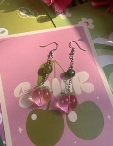 Cute Peach Drop Earrings 🍑