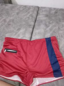 Vintage Red Athletic Shorts