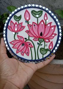 Handcrafted Lotus Lippan Art (6 Inches)