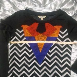 Unique Geometric Print Top