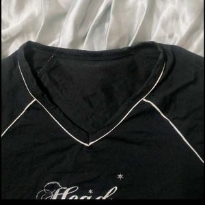 Black V-Neck Drifit activewear Tshirt