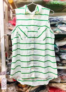 Striped Button-Up Shirt