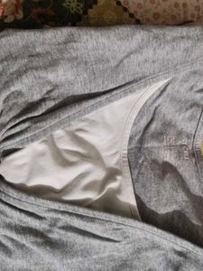 Grey Layered V-Neck Top