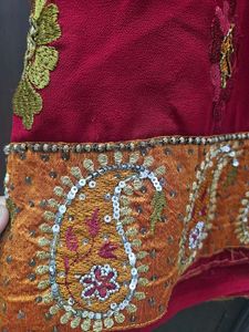 red partywear saree..