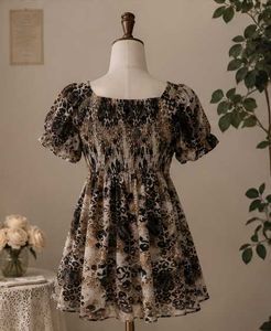 Boho Leopard Print Mini Dress