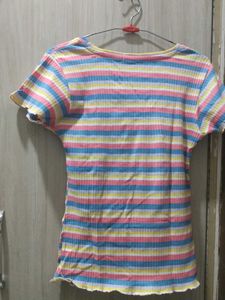 Striped Ribbed Knit Top