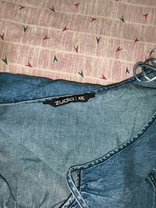 Blue Denim Sundress with Pockets
