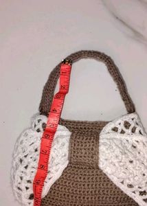 Crocheted Bow Shoulder Bag