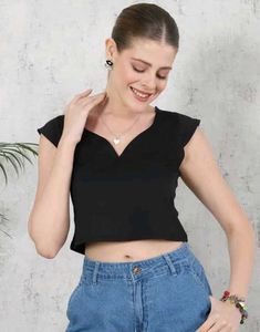 Chic Black Crop Top