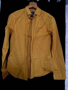 Men's Mustard Yellow Casual Shirt