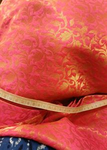 Elegant coral Pink Brocade Lehenga