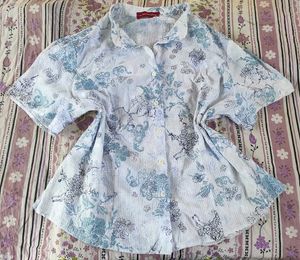 Boho Floral Print Short Sleeve Shirt