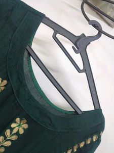 Green Kurta with Gold Embellishments