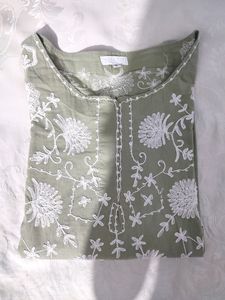 Hand Embroidered Cotton Kurti