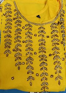 Beautiful Rayon Cotton Salwar Set For Haldi Ceremony