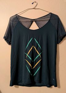 Mesh Sleeve Graphic Tee