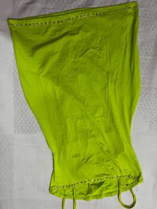 Lime Green Embellished Mini Dress