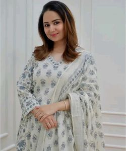 Pretty Printed Kurta Set with Dupatta