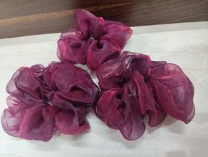 Set of 3 Sheer Purple Scrunchies