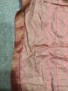 Peach Tiered Ethnic Skirt