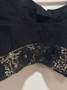 Black Sequined Saree