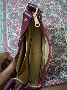 Stylish Maroon Hobo Bag