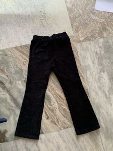 Black Velour Flared Pants