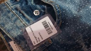 Sparkly Wide Leg Denim Jeans