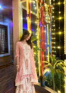 3piece Kurta Set with Sharara & Jac