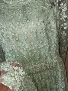 Elegant Lace High Neck Gown