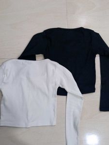 Classic Black &amp; White Long Sleeve Tops