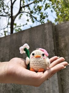 Cute Crochet Duck Keychain ❣️☺️