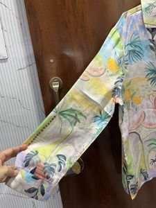Vibrant Tropical Print Pyjama Set