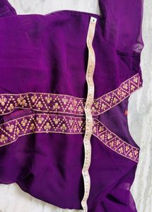 Elegant Purple Kurta Set with Embellishments