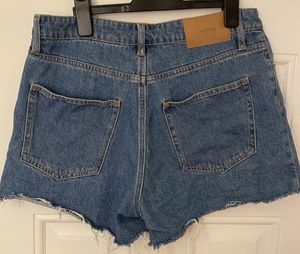 H&amp;M High Waist Vintage Denim Shorts Button Fly