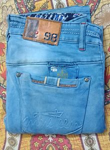 Light Blue Washed Denim Jeans