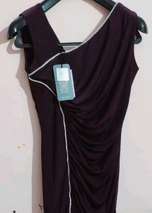 New Cocktail Party Slit Gown With Price Tag