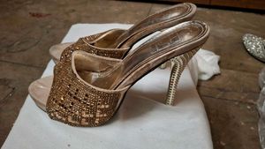 Sparkling Embellished Heeled Sandals