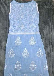Light Blue Printed Kurta