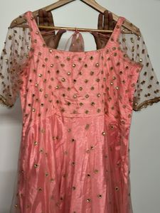 Elegant Pink Embellished Gown