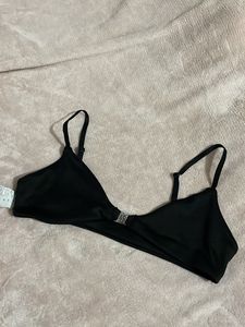 Black Bikini Top with Ring Detail