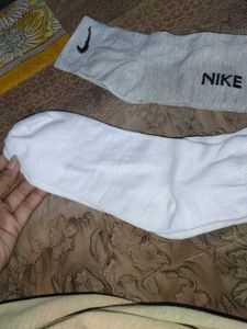 Nike Socks - White &amp; Grey