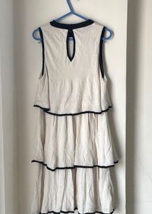 Zara Chic Tiered White Dress