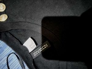 H&amp;M Black T-Shirt with Gold Buttons