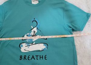 Teal "Breathe" Yoga T-Shirt
