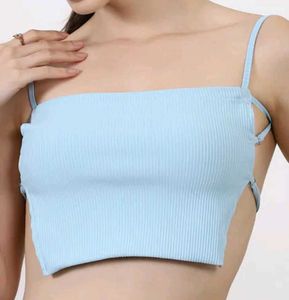 Stylish Light Blue Crop Top