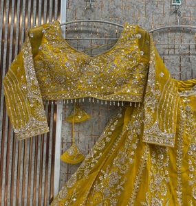 Yellow Embellished Lehenga Choli Set