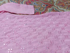 Pretty Pink Embroidered Kurta