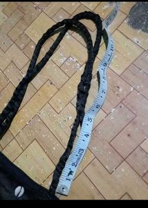 Embroidered Black Shoulder Bag