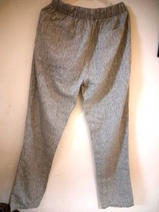 Stylish Leopard Print Tiered top and beige pantset